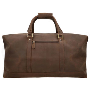 Bolsa de lona de cuero para viajes diarios, equipaje de mano, bolsa de lona de cuero genuino, elegante para uso en viajes, bolsa de lona de cuero. - Product Image 1