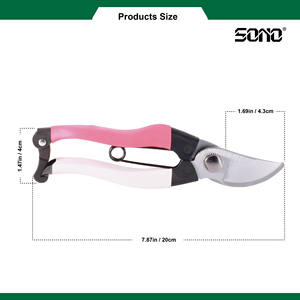 Sécateur de taille SONO J302 avec poignée en plastique TPR antidérapante, lames en acier au carbone chromé, qualité industrielle pour le bricolage - Product Image 3