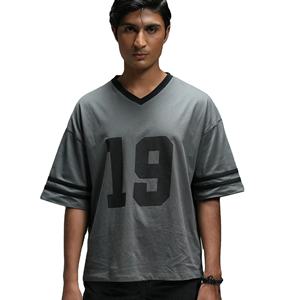 Camiseta de lujo Unisex Boxy Fit de gran tamaño 220 gramos impresión personalizada algodón orgánico ropa de calle Vintage carta de hombro caído - Product Image 1