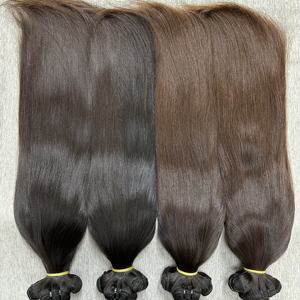 Extensiones de Cabello Vietnamita Virgen, Sedoso, Liso, Cutícula Alineada, Precio de Fábrica, Cortado de Cabello 100% Real Sin Procesar - Product Image 4