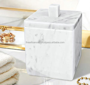 Boîte à bijoux carrée en marbre blanc faite à la main de meilleure qualité Beau design pour femmes par Artisan Craft - Product Image 3