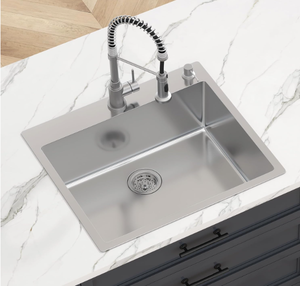 Évier de cuisine THCSS-0054 en acier inoxydable fait à la main, matériau de qualité supérieure 304, anti-rayures, design silencieux pour une utilisation intensive - Product Image 5