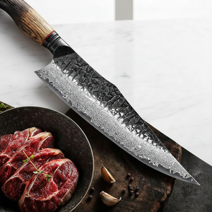 Nouveau couteau de chef Santoku en acier Damas 6-7,9 pouces, ambidextre, manche personnalisé en bois brûlé blanc, finition polie haute brillance, tranchant, style vintage - Product Image 6