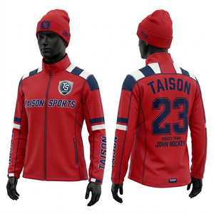 Veste d'entraînement de hockey sur glace pour femmes, tissu extensible en polyester premium 300 GSM, orange et noir, impression par sublimation, logo personnalisé - Product Image 5