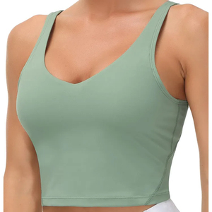 Tissu 100% Spandex/Polyester, vêtements de sport pour hommes, logo personnalisé, débardeur de fitness, soutien-gorge de sport avec poche pour téléphone, respirant, séchage rapide - Product Image 2