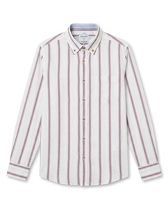 เสื้อเชิ้ตผ้าฝ้าย 100% ลายทางสไตล์คลาสสิค ใส่สบาย ระบายอากาศดี เหมาะสำหรับฤดูร้อน แบบติดกระดุม ODM - Product Image 4