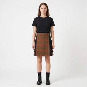 MAATTIERA SPORTS WEAR Unisex Tartan Utility <b>Plastics</b> Cargo Kilt Pleated Highland Style Multi <b>Pockets</b> Belt Straps Custom Premium - Product Image 1