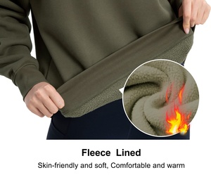 Sweat-shirt uni à col rond 100 % coton de haute qualité, épais (550 g/m²), pour femme, idéal pour l'hiver, vente en gros - Product Image 3