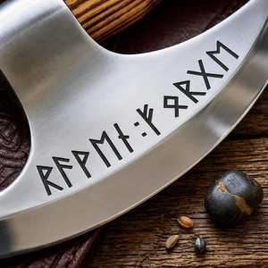 Hacha de Pizza Vikinga Hecha a Mano, Cuchillo Utilitario de Acero al Carbono con Funda de Cuero, Herramienta de Cocina Personalizada - Product Image 5