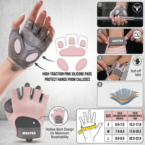 Guantes Deportivos de Medio Dedo Antideslizantes para Mujer, Personalizados, para Gimnasio, Fitness, Levantamiento de Pesas, Ejercicio, Entrenamiento, Nailon - Product Image 2