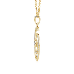 Collar con Colgante en Espiral de Diamantes para Mujer, Diamantes Cultivados en Laboratorio de Corte Redondo, Oro de 10K, 14K, 18K, Plata 925, 935, Joyería de Lujo para Uso Diario - Product Image 4