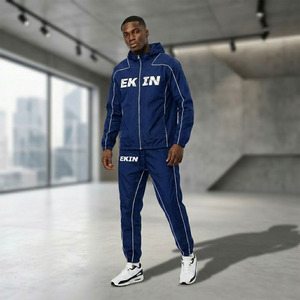 ชุดเซ็ตเสื้อแจ็คเก็ตฮู้ดซิปและกางเกงขายาวสไตล์วินเทจ Y2K สำหรับผู้ชายและผู้หญิง พร้อมโลโก้แบบกำหนดเอง - Product Image 3