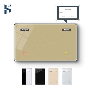 Wifi LED màn hình hiển thị cảm ứng chuyển đổi N + L dòng hai chiều chuyển đổi ánh sáng Tempered Glass tuya Glass ánh sáng chuyển đổi - Product Image 1