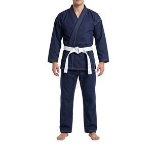 Combinaison de karaté bleu ciel clair, ensemble d'arts martiaux, doublure intérieure en coton doux, respirant, léger, uniformes de karaté d'été - Product Image 4