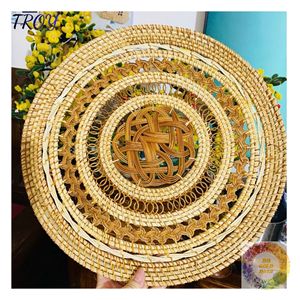 Natural Rattan <b>Placemats</b> Gift Set Woven Table Decor for Housewarming Presents Wedding Gifts and New Home Celebrations - Product Image 6