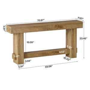 Consolle in Legno Stile Moderno Rustico per Soggiorno e Ingresso - Product Image 6