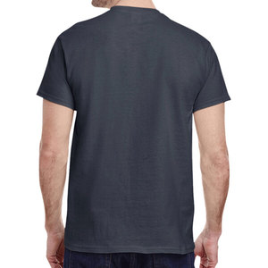 T-shirt gris en pur coton imprimé à col rond pour homme, coupe classique, T-shirt rouge en coton pour homme, vente en gros, T-shirt 100 % pur coton - Product Image 1