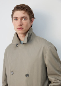 Manteau trench beige à double boutonnage pour homme grande taille, col long rabattable - Product Image 6