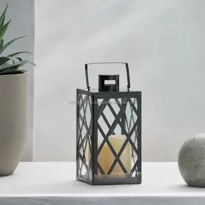 Farol Metálico Cuadrado Hecho a Mano con Forma Única para Hogares Modernos de Zahid Exports, Hecho en India para Decoraciones del Día de San Valentín - Product Image 6