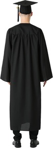 Ensemble Robe de Cérémonie Mate, Toque et Pompon 2026 pour Lycée et Diplôme Universitaire, Tissu 100% Polyester - Product Image 3