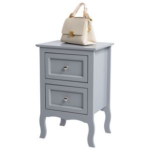 2 comodini a due livelli di grandi dimensioni in stile country Grace, eleganti tavolini da notte - Product Image 5