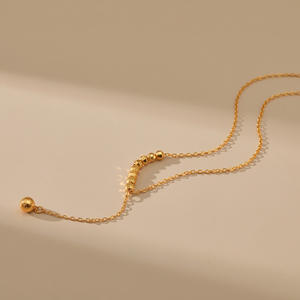 Collar de Cadena con Forma de O de Estilo Minimalista Europeo Americano, Cadena para Suéter Elegante y Moderna con Diseño de Nicho - Product Image 4