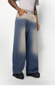 Men's Baggy Style Oversized Cotton Jeans Pants Loose Fit Men Casual Denim Pants Top Sealing OEM Service Men's Denims - Product Image 4