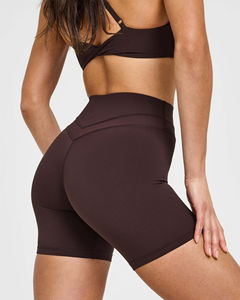 Shorts Unificados Color Marrón Ciruela Premium para Mujer, Cintura Alta, Cintura Compresiva y Tejido Transpirable - Product Image 5