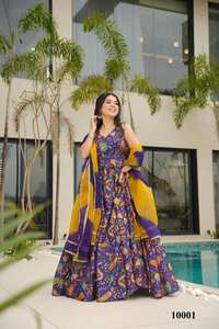 Magnifique Kurta de mariage indien pakistanais en tissu de soie, imprimé numérique, tenue de soirée élégante, style ethnique Bollywood, dernière collection exclusive - Product Image 4