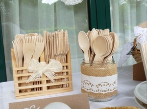 Premium Birchwood Disposable Spoons 155mm Biodegradable Eco-Friendly Cutlery for Restaurants Cafs 25 Pieces Catering Pack 2026 - Product Image 2