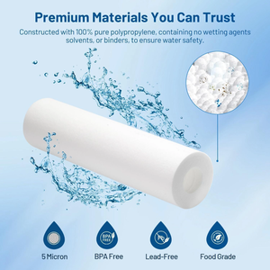 Cartucho de filtro de agua de PP hilado de 5 micras y 10 pulgadas con ranura mini para tratamiento de agua industrial con 1 año de garantía, filtro hilado para uso con ósmosis inversa (RO) - Product Image 3