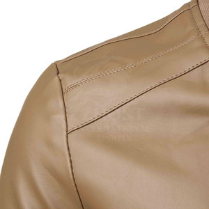 Chaquetas de cuero para hombre de invierno, chaquetas de cuero cálidas para hombre con cierre de cremallera, chaquetas de cuero con MOQ bajo - Product Image 4