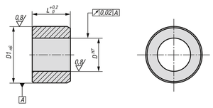 Émbolo de Indexación Cilíndrico Premium K0736, Tamaño: 3, D1=M16X1,5, D=8, Forma: A WO RANURA SIN TORNILLO DE SEGURIDAD - Product Image 3