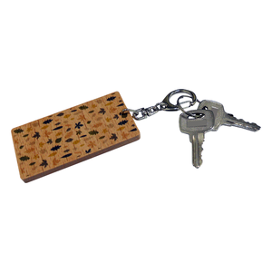 Decorative Wooden Flower Keychain <b>Key</b> <b>Ring</b> for Souvenir and Presents - Product Image 2