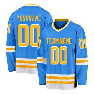 Camiseta Profesional de Hockey sobre Hielo Negra y Naranja, Ligera, Transpirable, de Manga Larga, Uniforme Deportivo para Equipos - Product Image 6