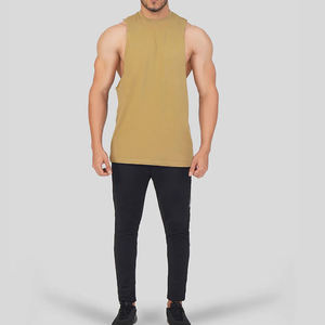 Men Tank Top Casual Sleeveless Gym Vest Breathable Cotton Fabric Comfortable Material Ideal For Workout Training <b>Running</b> Wear - Product Image 3