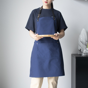 Durable chef <b>apron</b> polyester material with waist fit and button closure comfortable for long kitchen and outdoor <b>work</b> - Product Image 2