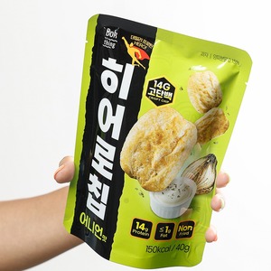[Dailymeal] Chips protéinées non frites saveur oignon croustillant, collation faible en calories, Bokthing Hero Chip, collation protéinée à l'oignon - Product Image 1