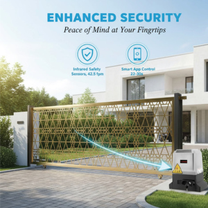 Porte coulissante automatique industrielle intelligente en alliage d'aluminium à commande électrique, modèle à succès du <span class=keywords><strong>fabricant</strong></span> - Product Image 2