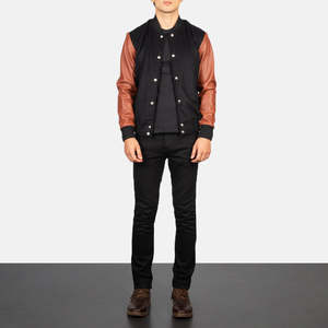 College <b>Man</b> <b>Jackets</b> Varsity Letterman <b>Baseball</b> Team Style Wool Stand Collar Hooded Slim Fit Oversized Bomber Streetwear Fashion - Product Image 4