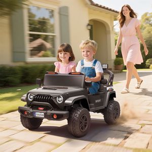 Auto Elettrica a 2 Posti 24V per Bambini 3-8 Anni, Nera con 4 Motori, Telecomando e Sospensioni a Molla - Product Image 2
