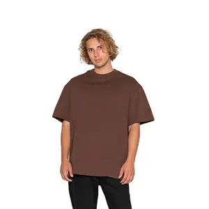 Stampa Logo personalizzata 2023 cotone materiale mezze maniche oversize uomo e donna T Shirt Unisex spalla scesa