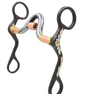 Bridon Western en acier inoxydable avec rouleau en cuivre - Product Image 2
