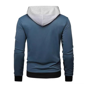 Casual wear top quality made 100% cotton <b>fabric</b> plain color with drawstring and hood regular sleeve men hoodies - Product Image 2