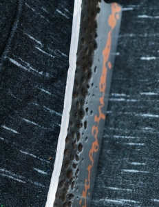 Cuchillo de Chef LEGACY BLADES Profesional de Acero de Damasco y Cobre, Afilado como una Navaja, Mango de Resina, Forjado a Mano, Cuchillo de Cocina de Fábrica - Product Image 6
