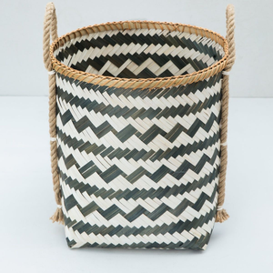 Panier de rangement en bambou coloré, durable, écologique, fait à la main, best-seller, provenant d'un fabricant vietnamien - Product Image 5