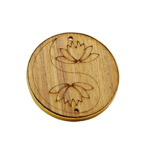 Anillo de Madera y Latón con Acabado Mate Chapado en Oro, Diseño de Joyería de Moda, Hecho a Mano, para Niñas y Mujeres - Product Image 1