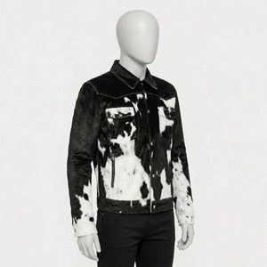 Veste en cuir véritable de vache unisexe, coupe-vent, logo personnalisé sur le devant, streetwear d'hiver, personnalisable, vente en gros - Product Image 1
