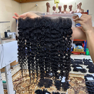 Ventes en gros de mèches de cheveux vierges brésiliens noirs naturels, qualité 9A 10A, cuticules alignées, vague d'eau, boucles birmanes, 13x4, prix bas - Product Image 6