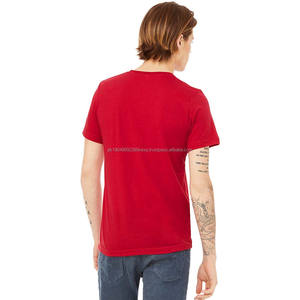 Camiseta Roja Personalizada con Estampado de Rosas para Hombre, Camiseta de Cuello Redondo de Manga Corta, Camisetas de Algodón Cómodas de Cuello Redondo para Unisex - Product Image 2